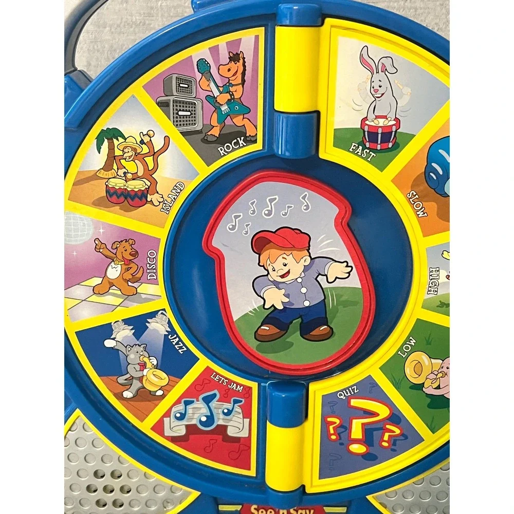Fisher Price See n Say Lets Jam Musical Toy Blue Toddler Learning Activity
